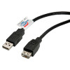 Roline USB2.0 kabel TIP A-A M/F 1.8m, crni (produžni)